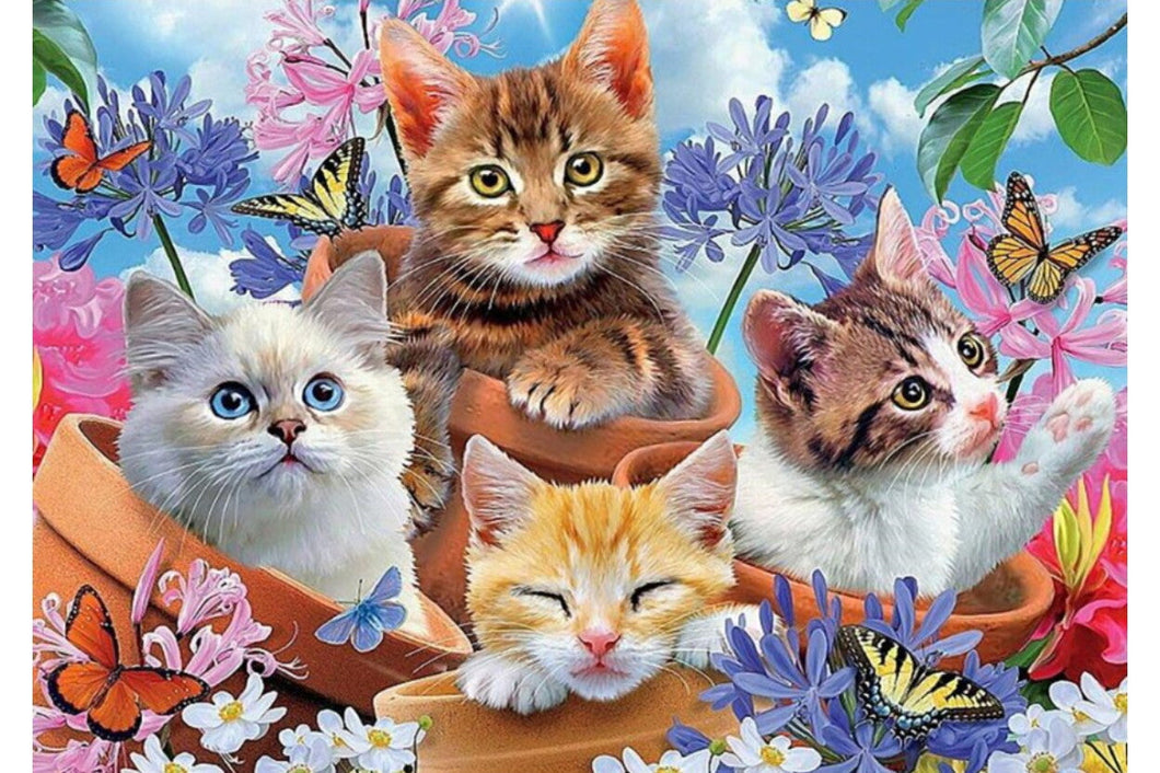 Kittens with Flowers (500 pieces)