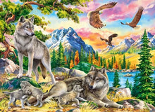 Load image into Gallery viewer, Wolf Family and Eagles (300 pieces)
