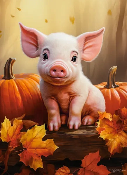 Cute Fall Piglet (300 pieces)