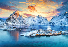 Load image into Gallery viewer, Sunrise on Sakrisoy, Lofoten, Norway (1000 pieces)
