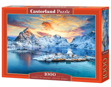 Load image into Gallery viewer, Sunrise on Sakrisoy, Lofoten, Norway (1000 pieces)
