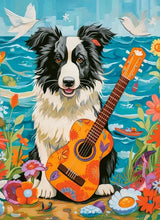 Load image into Gallery viewer, Collie, Guitar and the Sea (100 pieces)
