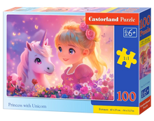 Load image into Gallery viewer, Princess with Unicorn (100 pieces)
