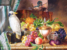 Load image into Gallery viewer, Still Life With Fruit and a Cockatoo, Josef Schuster (3000 pieces)
