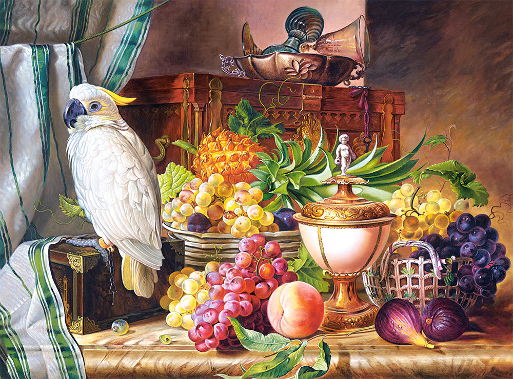 Still Life With Fruit and a Cockatoo, Josef Schuster (3000 pieces)
