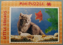 Load image into Gallery viewer, Cat and Fish Mini Puzzle (54 pieces)
